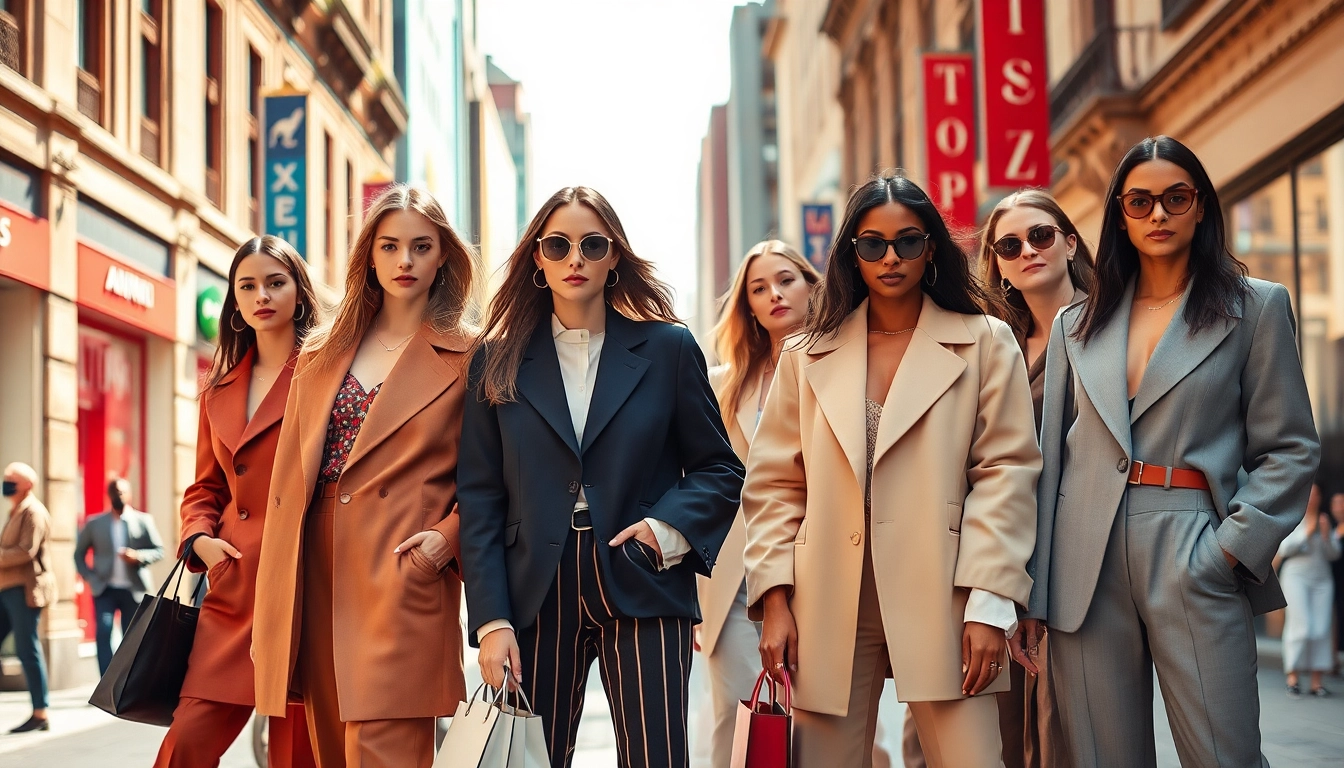 Entdecken Sie Mode & Lifestyle Onlineshops mit stilvollen Outfits in urbaner Umgebung.