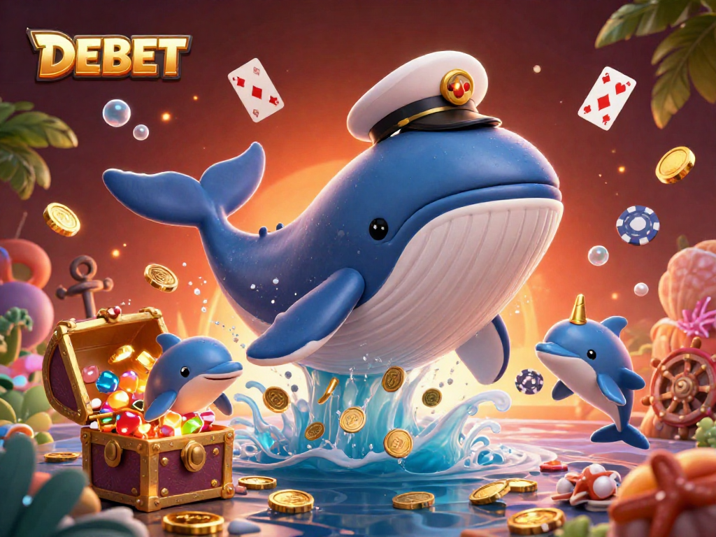 Experience the thrill of DEBET with a captivating underwater casino adventure featuring vibrant sea creatures.