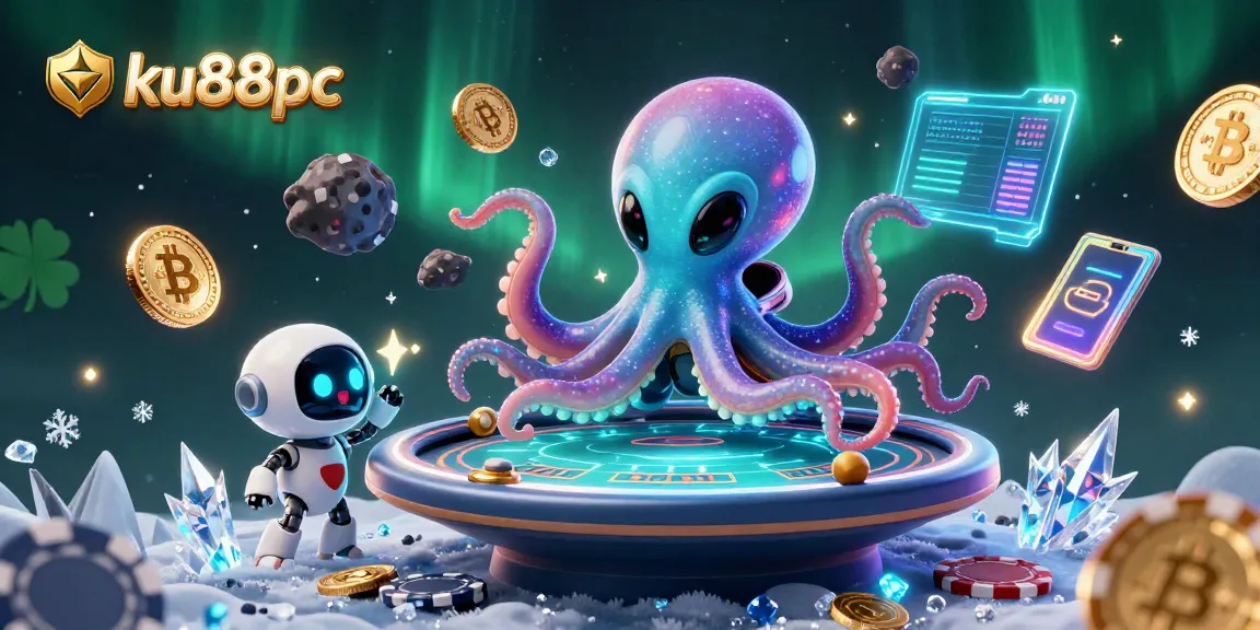 Play at ku88pc with an exciting holographic poker game featuring a unique alien octopus.