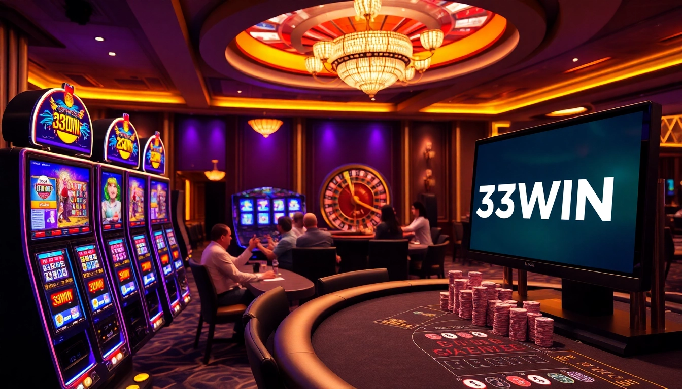 Experience the thrill of online gambling at 33WIN with exciting casino games and vibrant layouts.