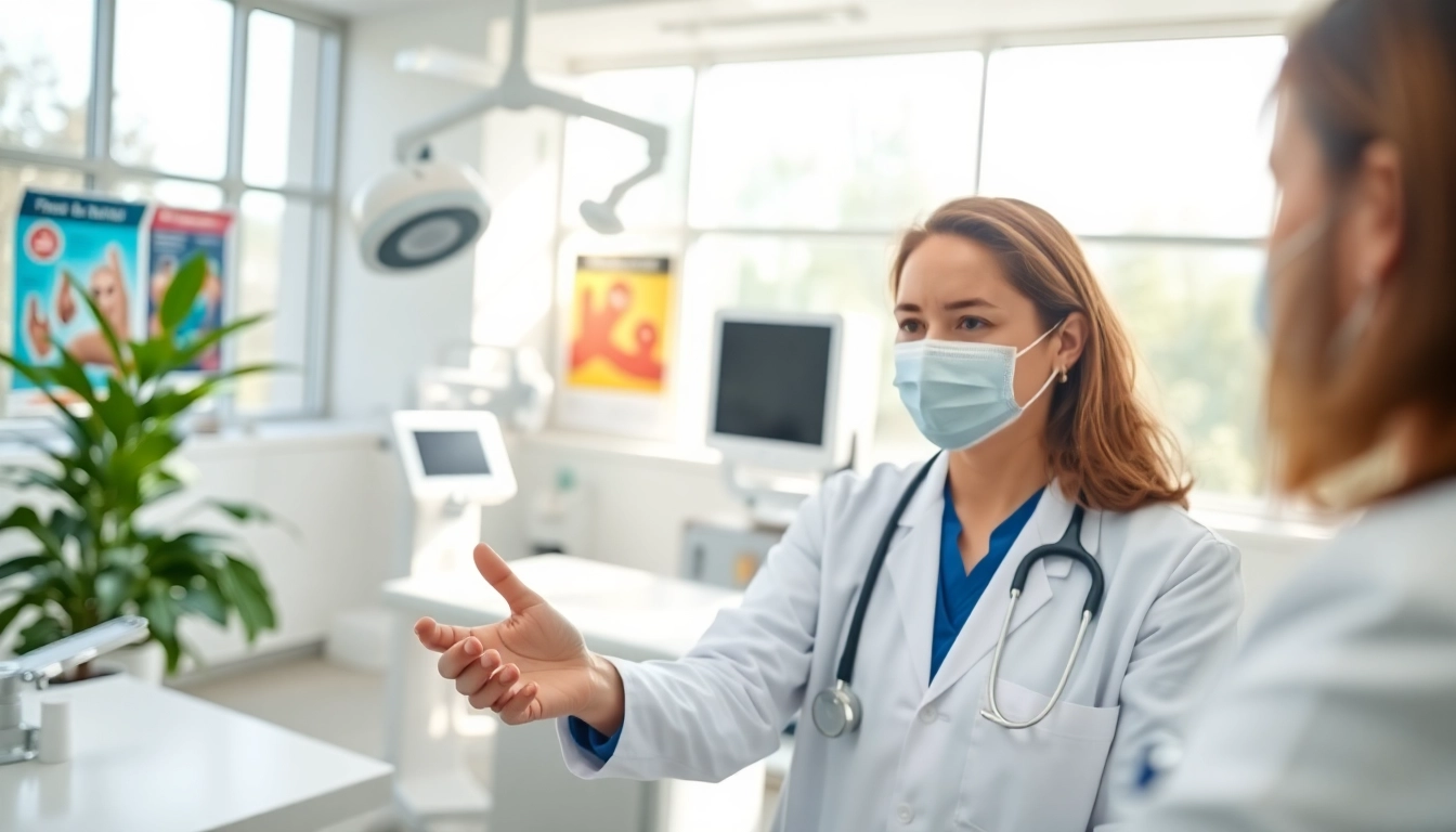 Experte nutzt das deus medical Gerät in einer modernen Klinik mit vertrauenswürdigem Ambiente.