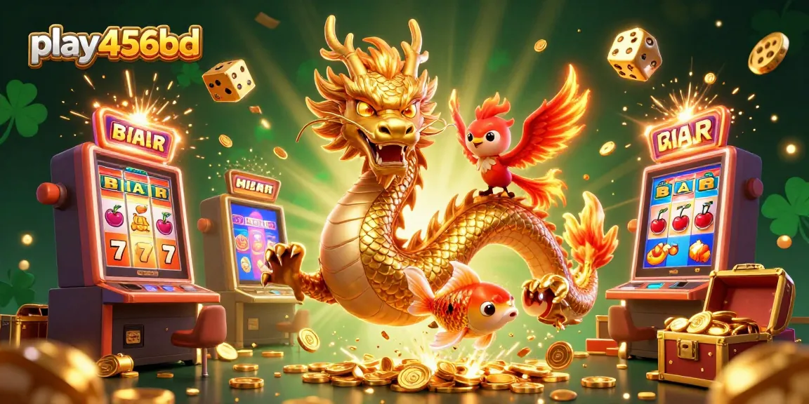 Experience the excitement of play456bd jackpots with this vibrant 3D casino illustration.