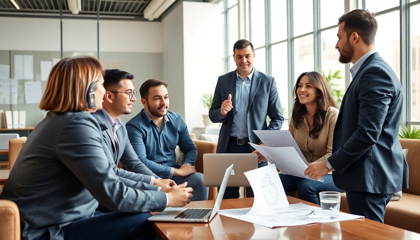 Headhunter Ingenieure berät talentierte Ingenieure in einem modernen Büro.