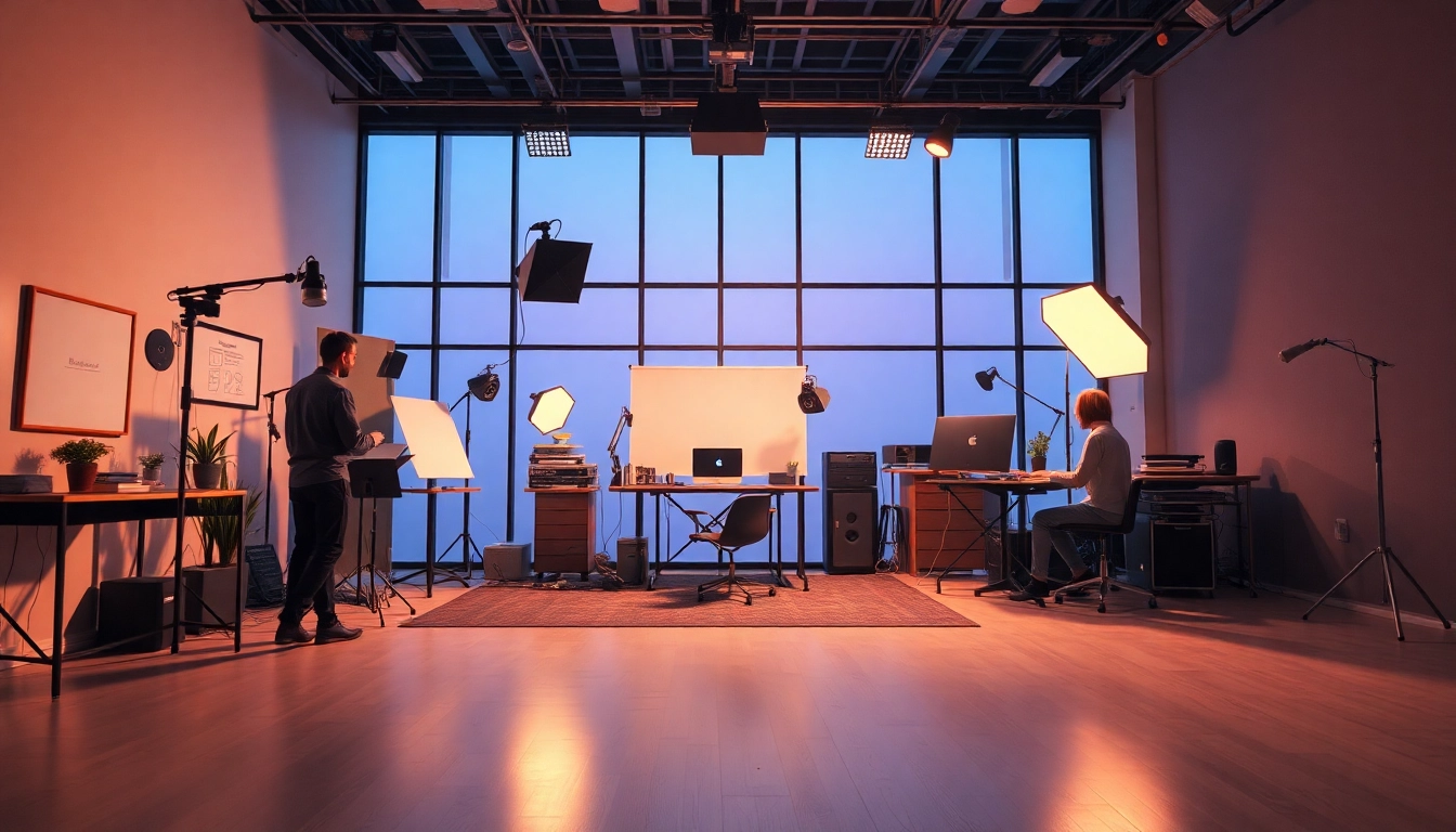 Erklärvideo erstellen: Kreative Produktion in einem modernen Studio mit inspirierender Atmosphäre und lebendigen Farben.