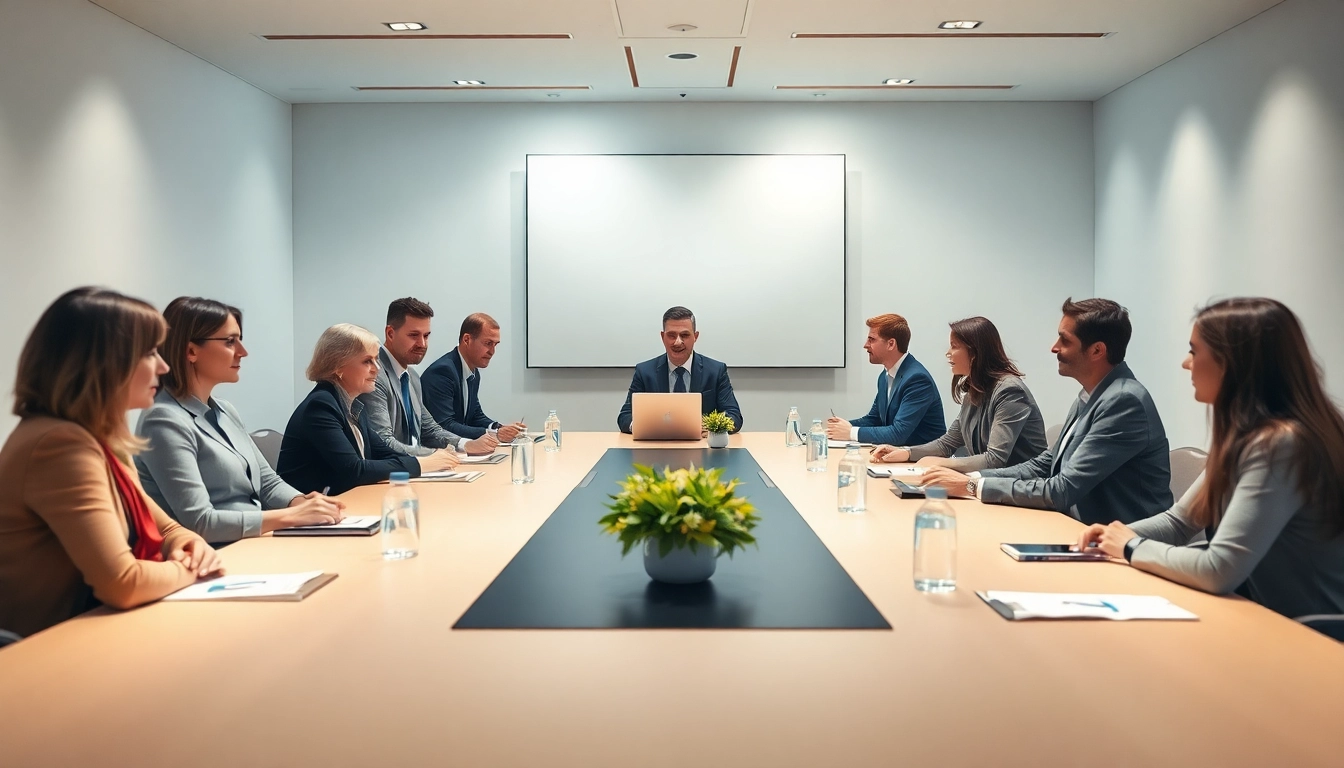 Strategische Diskussion über Executive Search Alternativen in einem modernen Konferenzraum.