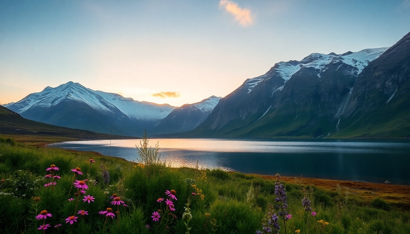 Erleben Sie die faszinierende Landschaft während Ihrer Reise nach Island mit majestätischen Bergen und Wasserfällen.