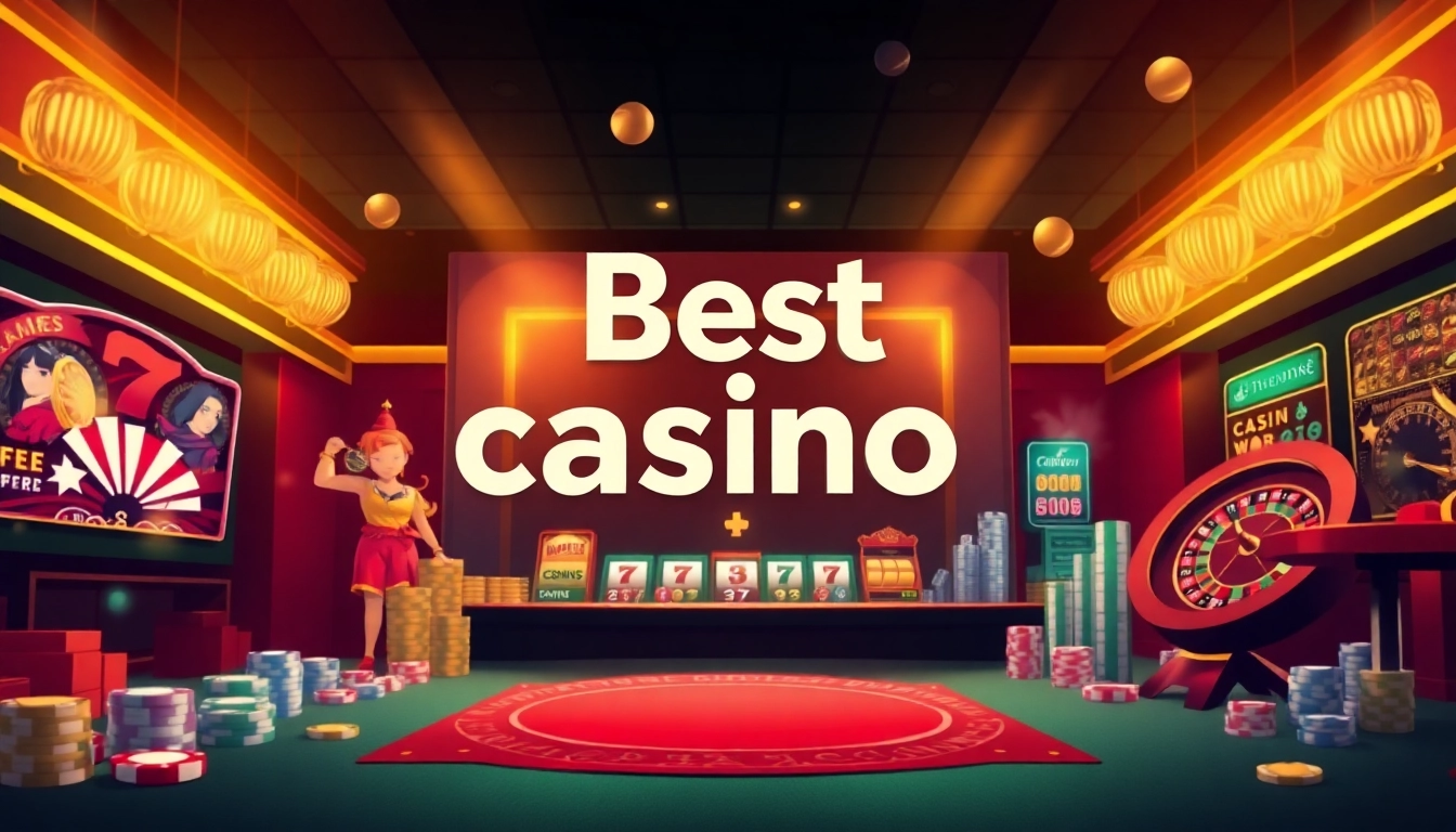 Experience the thrill of the best online casinos with our vibrant gaming illustration.