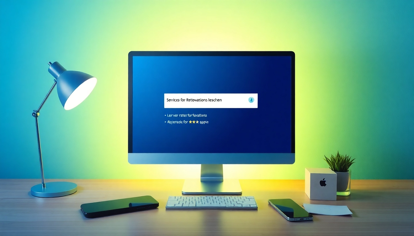 Professionelles Bild für die Service-Angebote zum effektiven Löschen von Bewertungen mit Fokus auf positive Nutzererfahrungen. Dienstleistungen für Bewertungen löschen im Vordergrund.