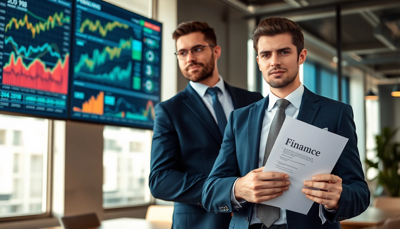 Headhunter Finance: Professioneller Headhunter im modernen Büro, der einen Lebenslauf präsentiert.