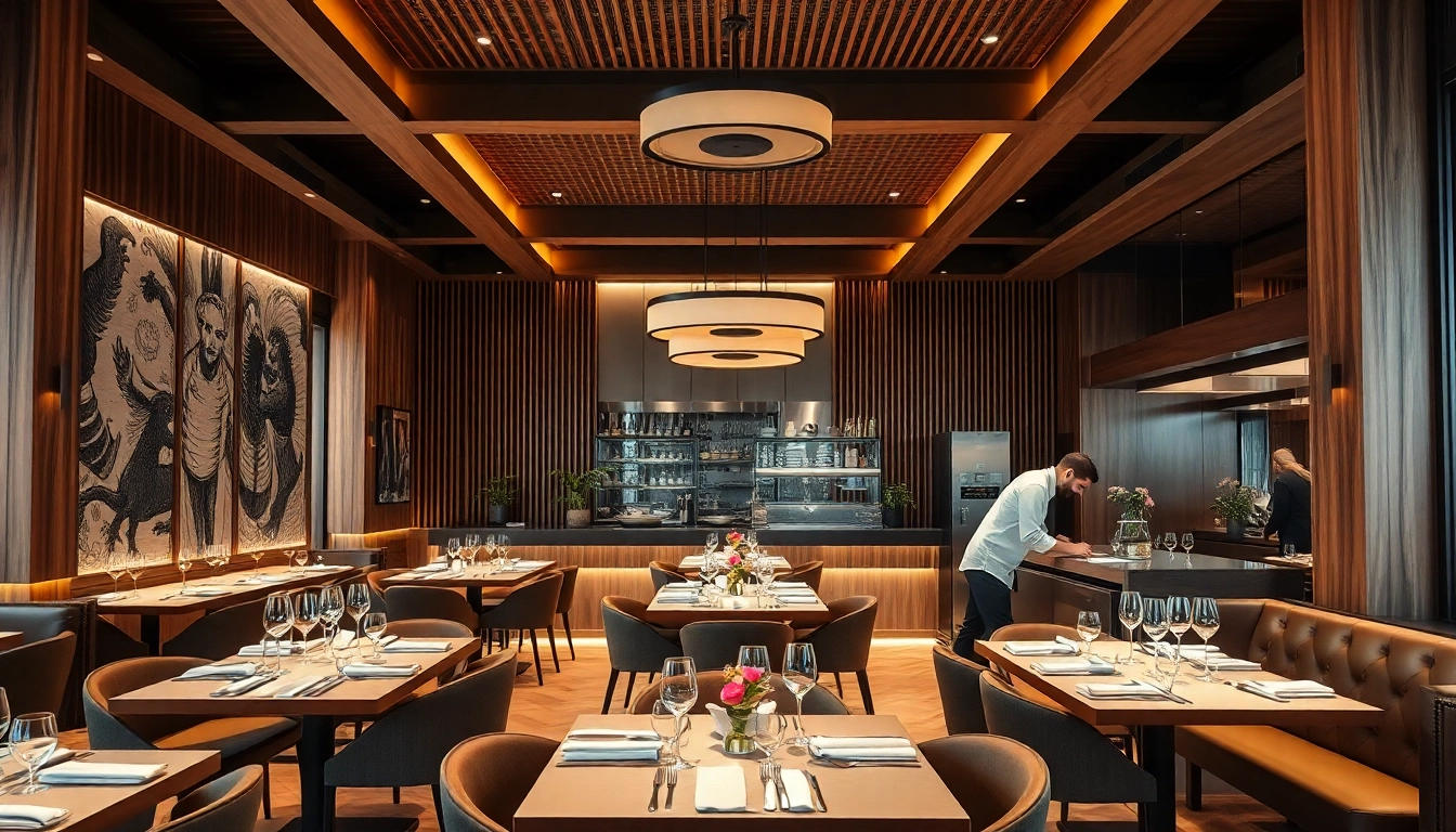 Ein elegantes Restaurantinterieur vermittelt die Expertise des Headhunter Gastronomie in der Branche.